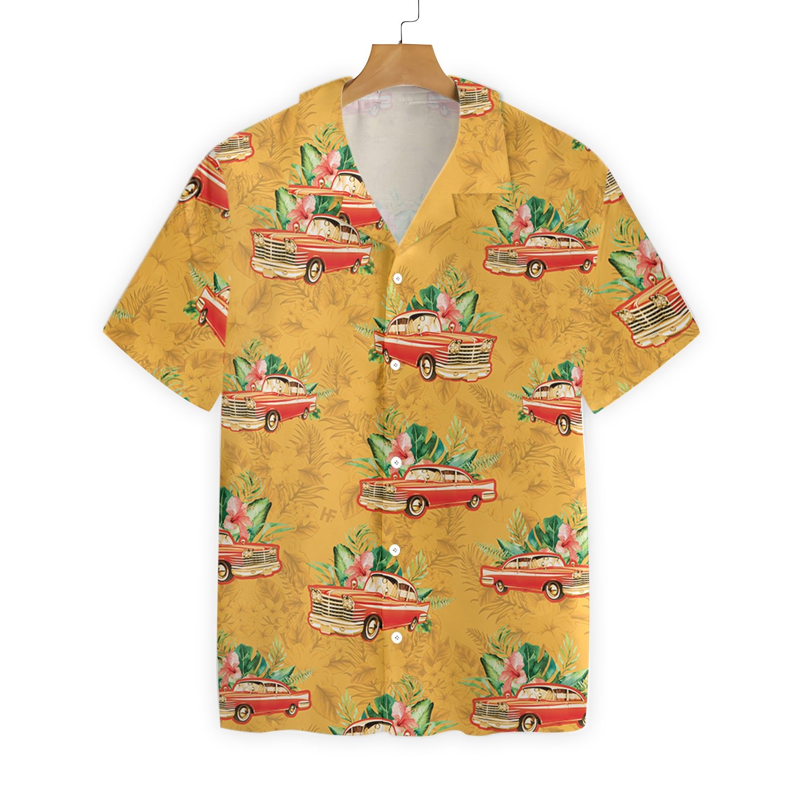 Classic Red Car Vintage 3010 Hawaii Shirt Ha97397