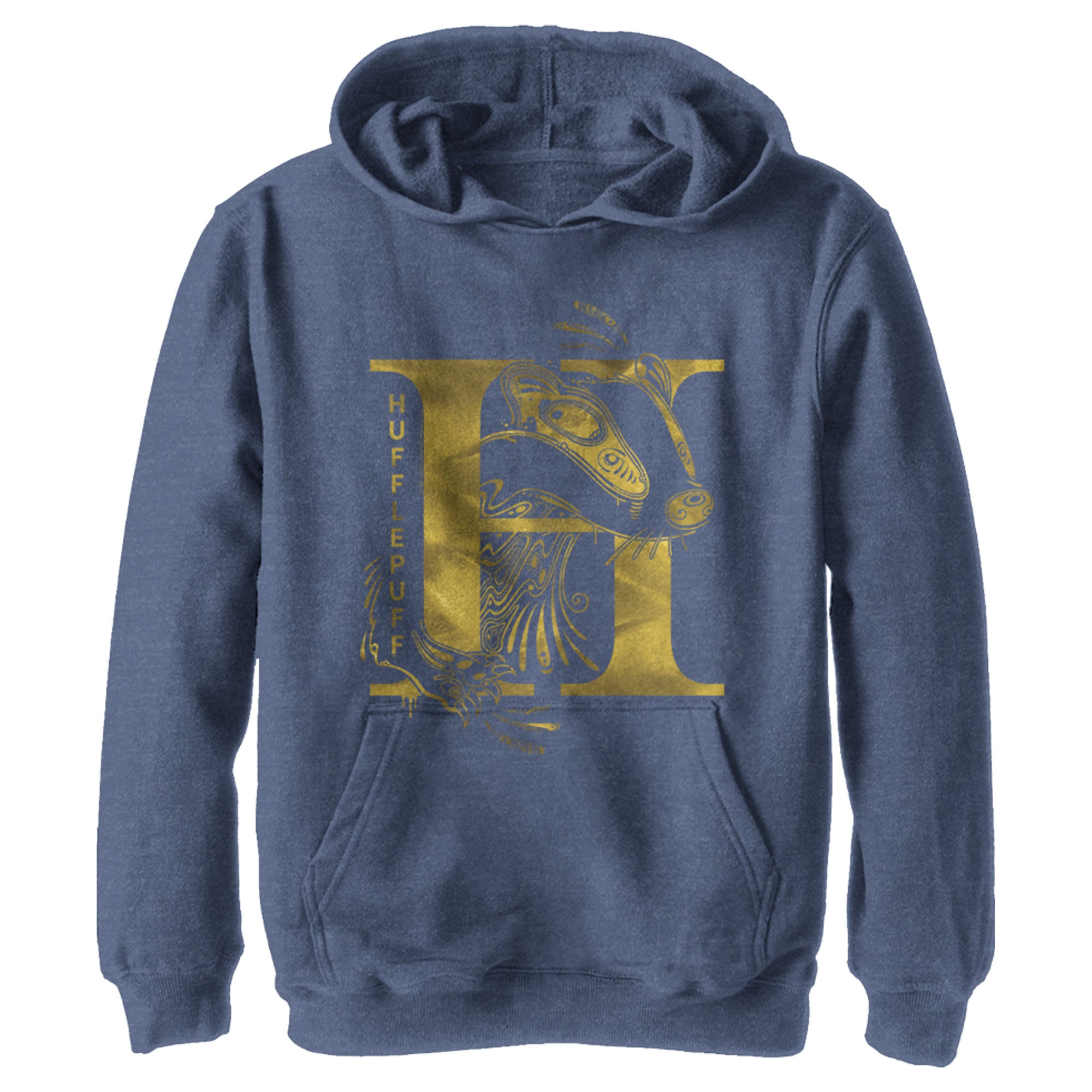 Boy’S Harry Potter Hufflepuff H Logo Pull Over Hoodie