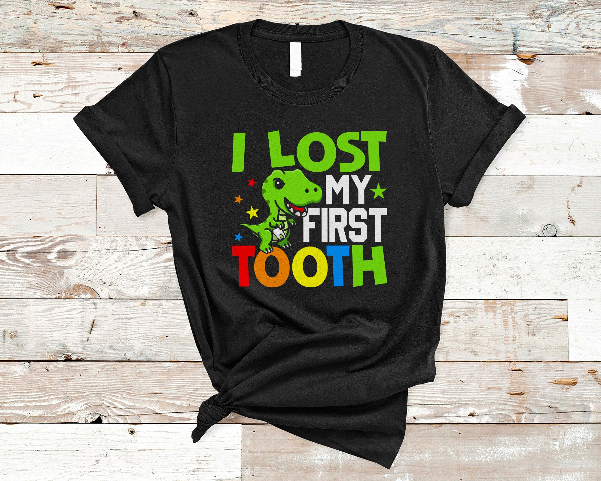 Birthday T-Rex Shirt I List My First Tooth Funny Kids T-Rex Dinosaur Lover Birthday Gifts T-Shirt