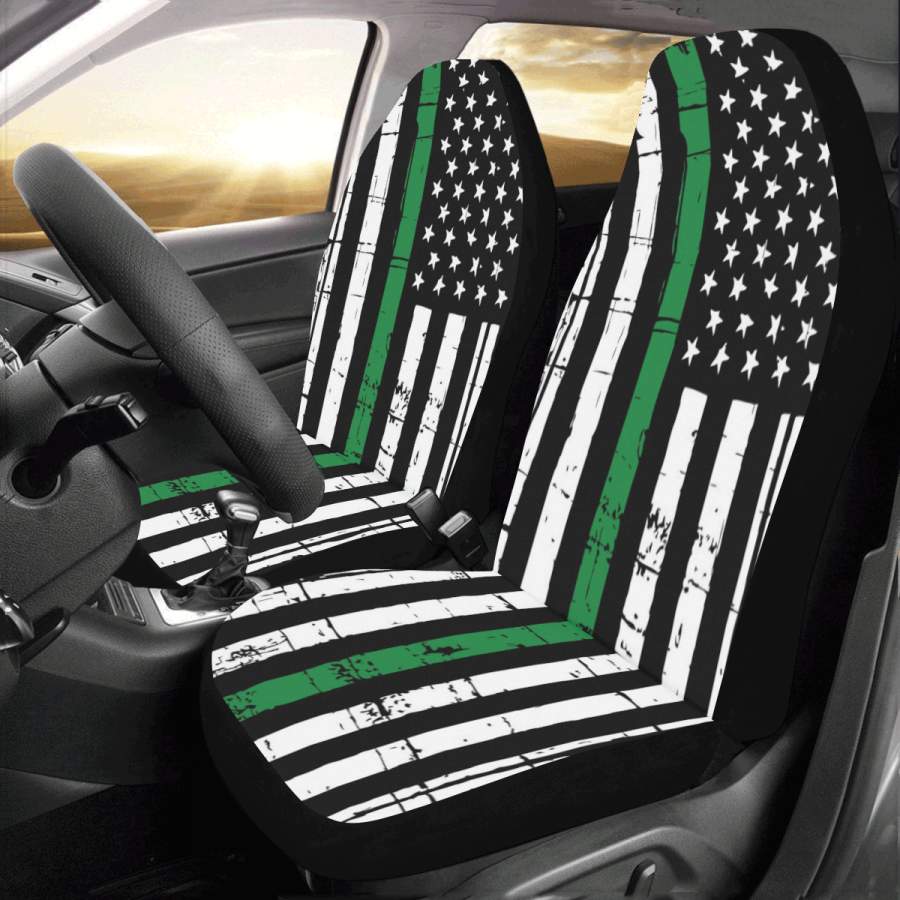 Thin Lime Green Line Seat Covers Custom