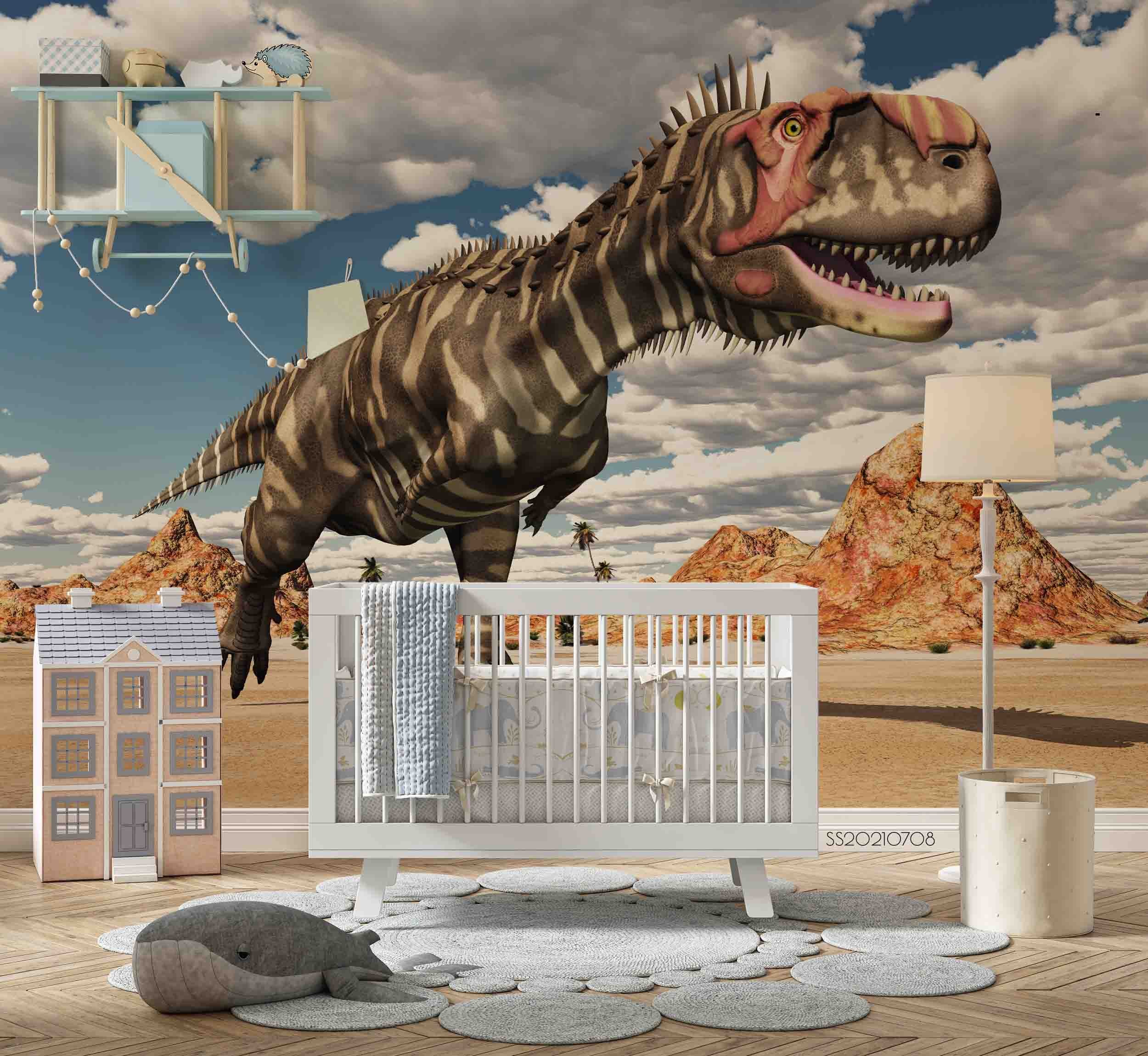 3D Sky Cloud Animal Dinosaur Wall Mural Wallpaper Lqh 13