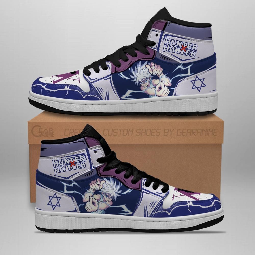 Killua Hunter X Hunter Godspeed Hxh Anime Air Jordan Shoes Sport Sneakers