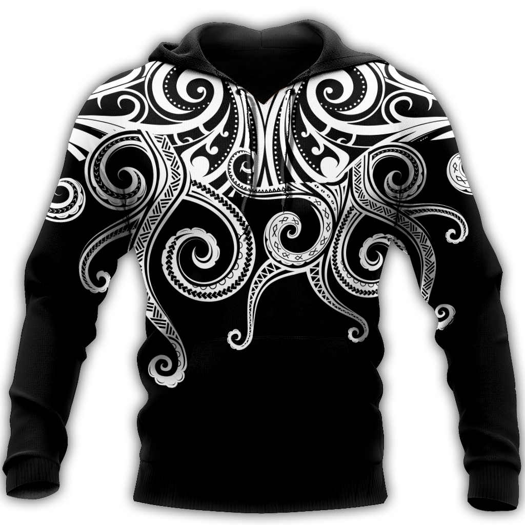 Premium Unisex Hoodie Polynesian Octopus Tattoo Ml