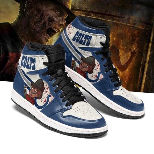 Indianapolis Colts Horror Jordan Sneakers For Fan High Top Shoes Jordan Sneaker