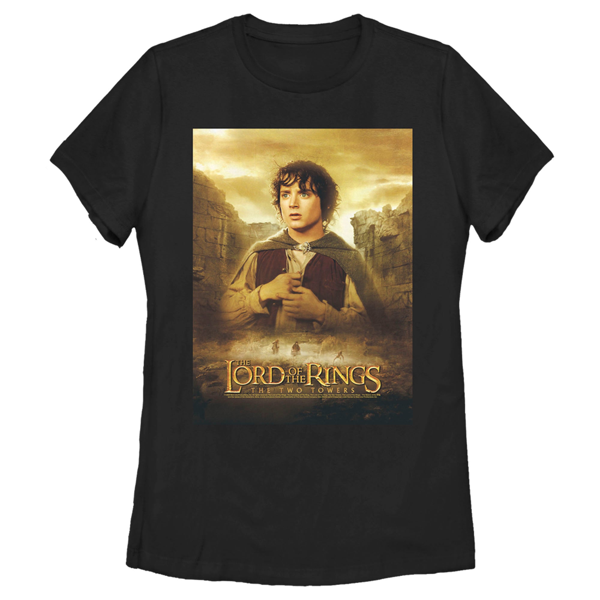 The Lord Of The Rings Women’S Two Towers Frodo Movie Poster  T-Shirt