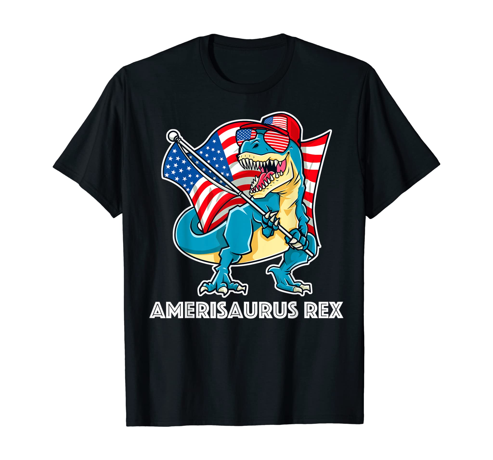 Amerisaurus T Rex 4th of July Dinosaur Fourth TRex T-Shirt