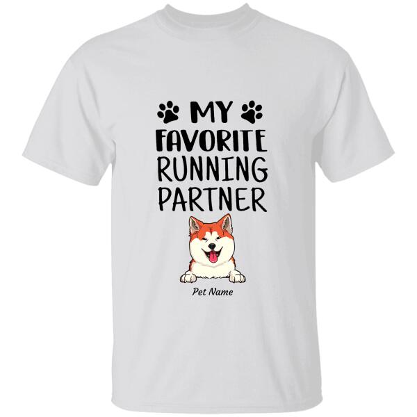 My Running Partner Is My Dog Dog Personalized T-Shirt