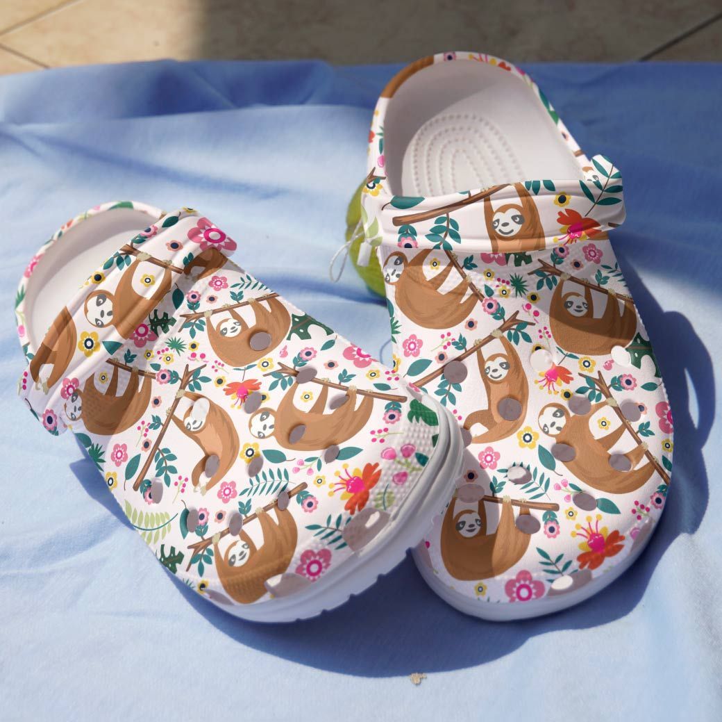 Funny Sloth Cartoon Shoes – Cute Animal Crocbland Clog Birthday Gift For Boy Girl Son Daughter