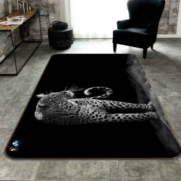 Black Leopard Rug RCDD81F44775