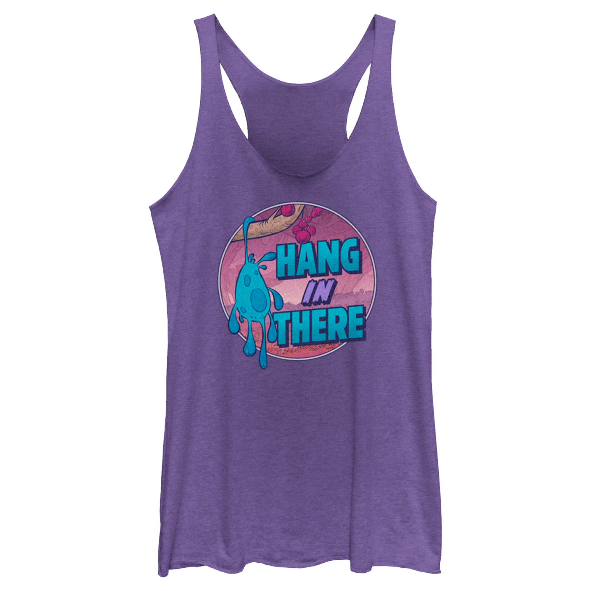 Women’S Strange World Splat Hang In There Racerback Tank Top