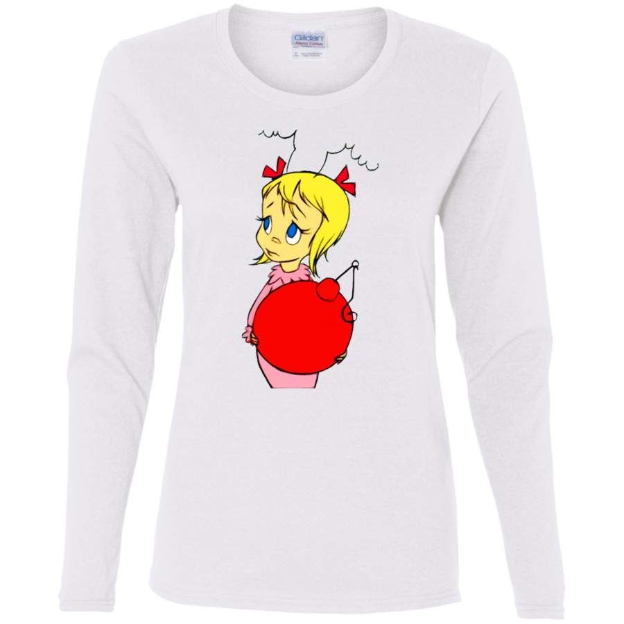 AGR Cindy Lou Who Ladies’ Cotton LS T-Shirt