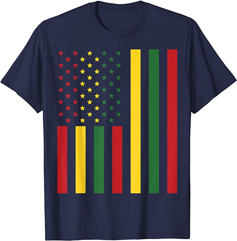 African American Flag Independence Day T-Shirt