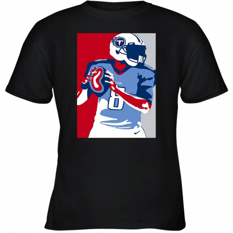 Tennessee Titans Marcus Mariota Portrait Sports Youth T-Shirt