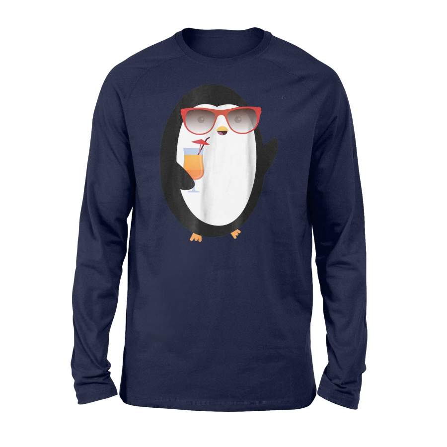 Hawaiian Hula Penguin Luau For Him Long Sleeve T-Shirt