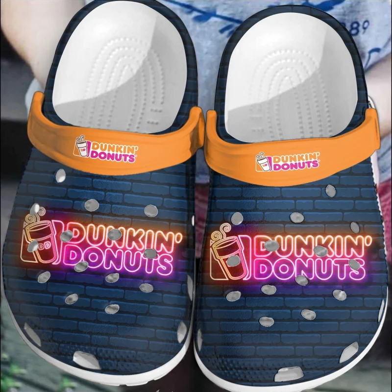 Dunkin Donuts Crocs Comfortable Crocband Shoes Clogs For Men Women