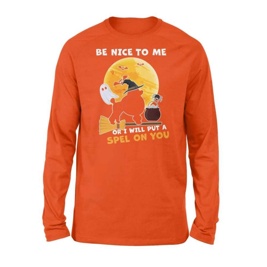 Be Nice To Me Or I Will Spell On You Poodle Halloween Costume Gift Shirt – Standard Long Sleeve