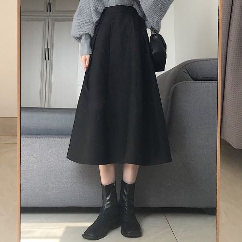 Y2k Skirt Suit Korean Two Piece Set Women Casual Knitted Cropped Cardigan Tops High Waist A-line Skirts Outfits Fashion Sets alx