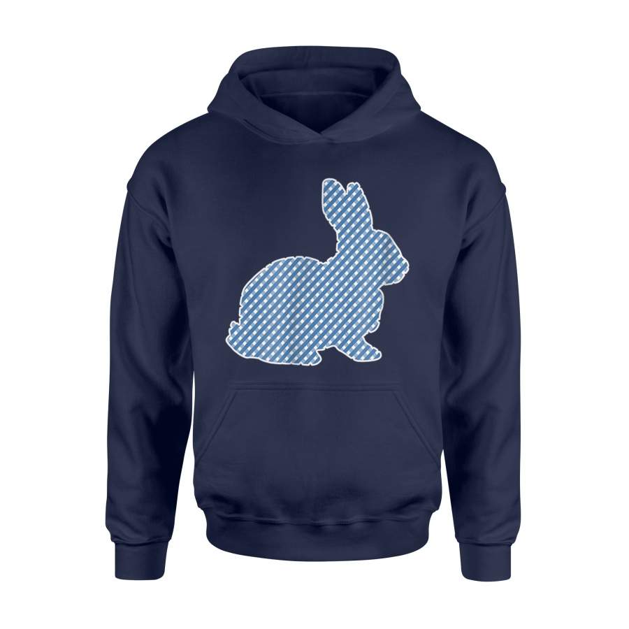 Blue Plaid Easter Bunny Pajama Hoppy Sleepwear Gift Hoodie