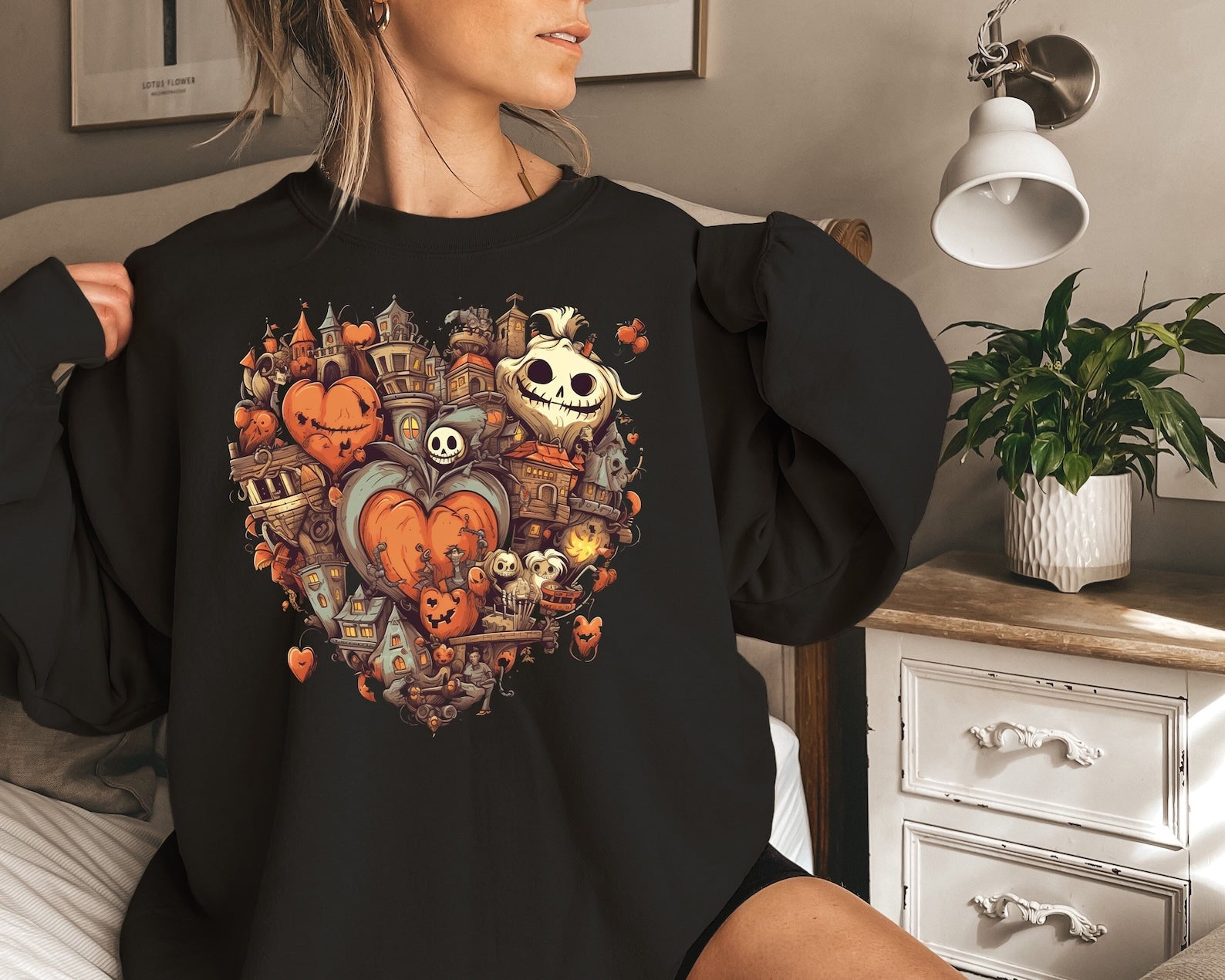 Cute Halloween Sweatshirt Halloween 2D Crewneck Sweatshirt All Over Print Sweatshirt For Women Sweatshirt For Men Sws4193