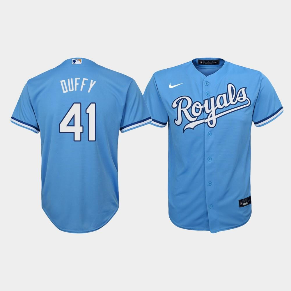 Youth Kansas City Royals Danny Duffy 41 Light Blue Alternate Jersey