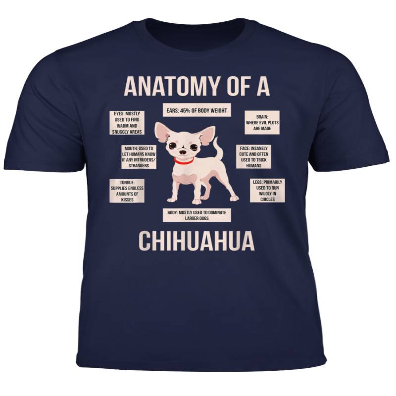 Anatomy Of A Chihuahua Funny Puppy Owner Lover Gift T Shirt