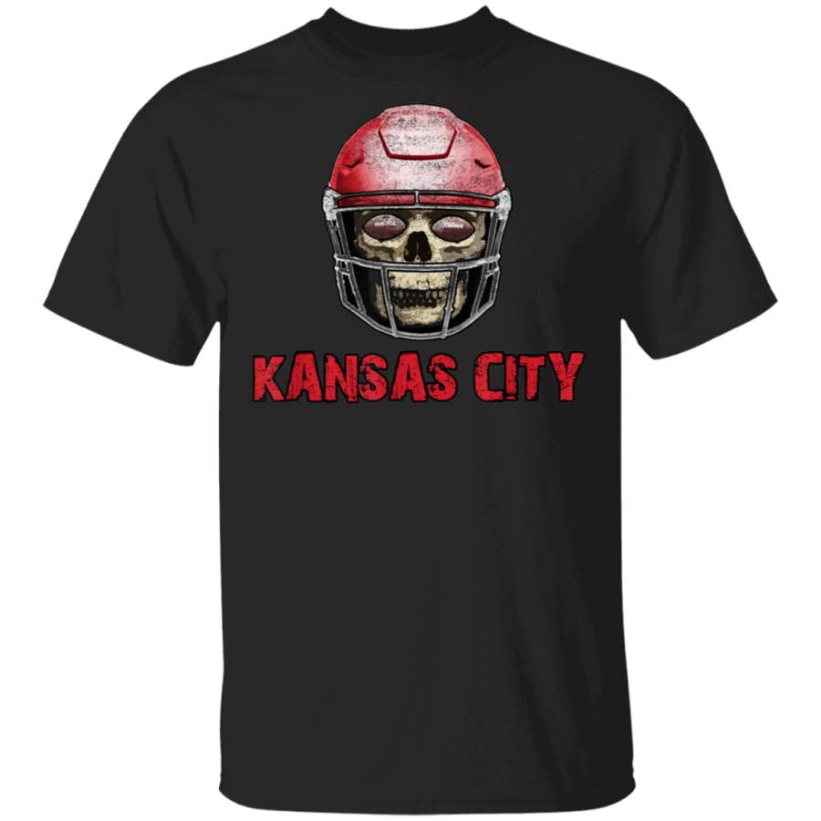 Kansas City Football Helmet with Skull TShirt