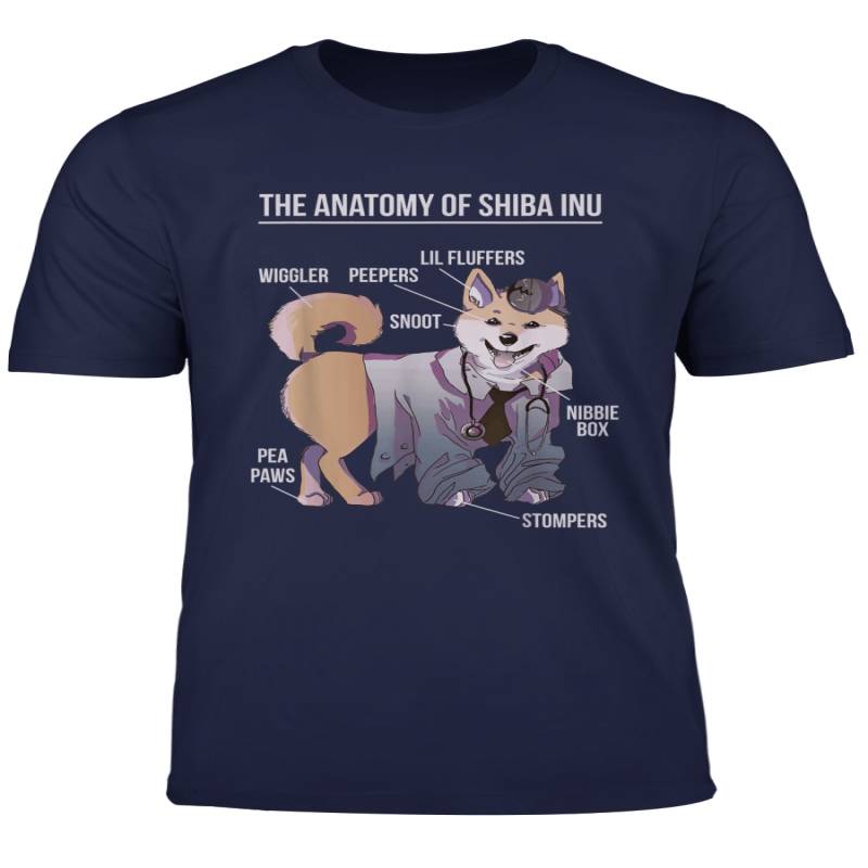 The Anatomy Of Shiba Inu Dog Cute Japanese Doggo Puppy Gift T Shirt