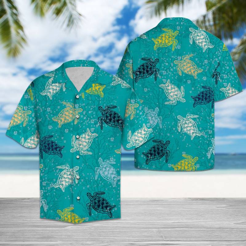 Sea Turtle Pattern Hawaii Shirt Ha111475