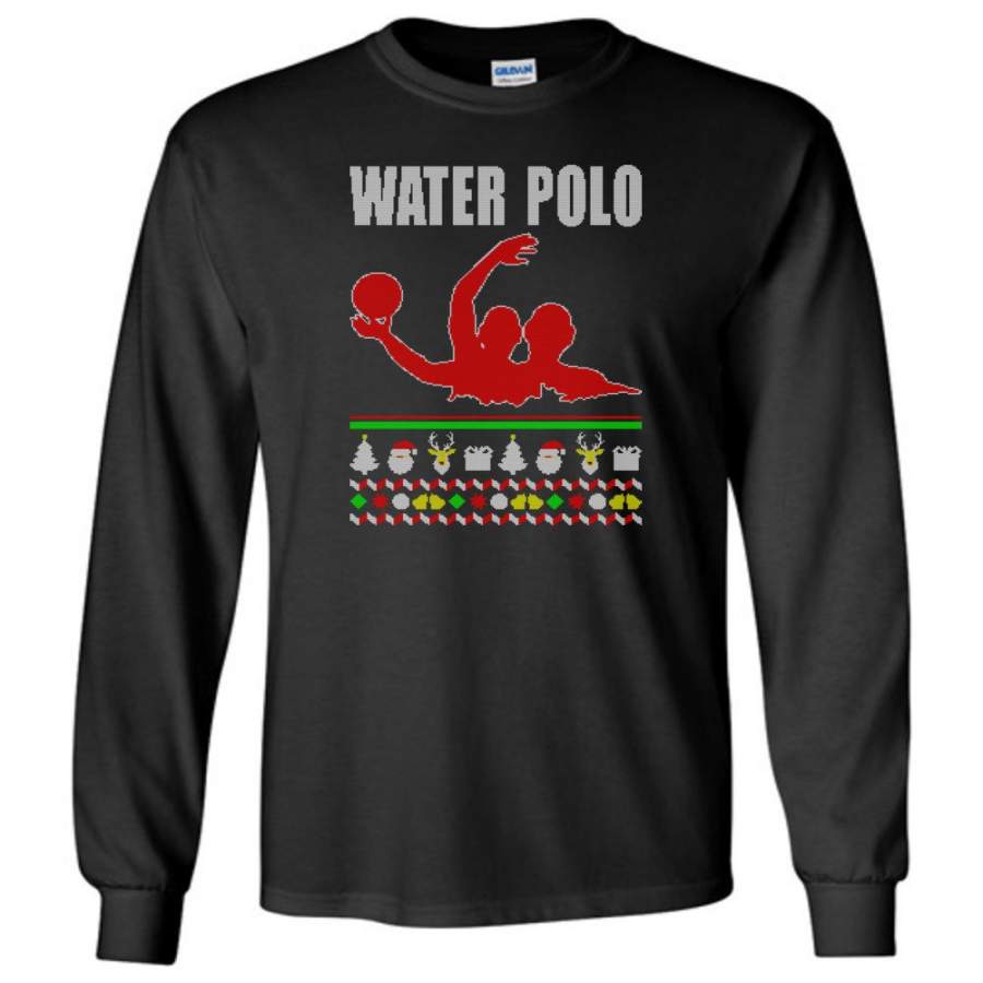 Water Polo Ugly Christmas Sweater – Long Sleeve T-Shirt