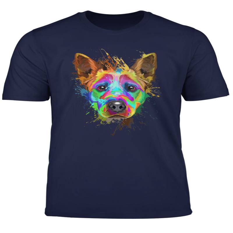 Splash Art Cattle Dog T Shirt Puppy Lover Geschenk