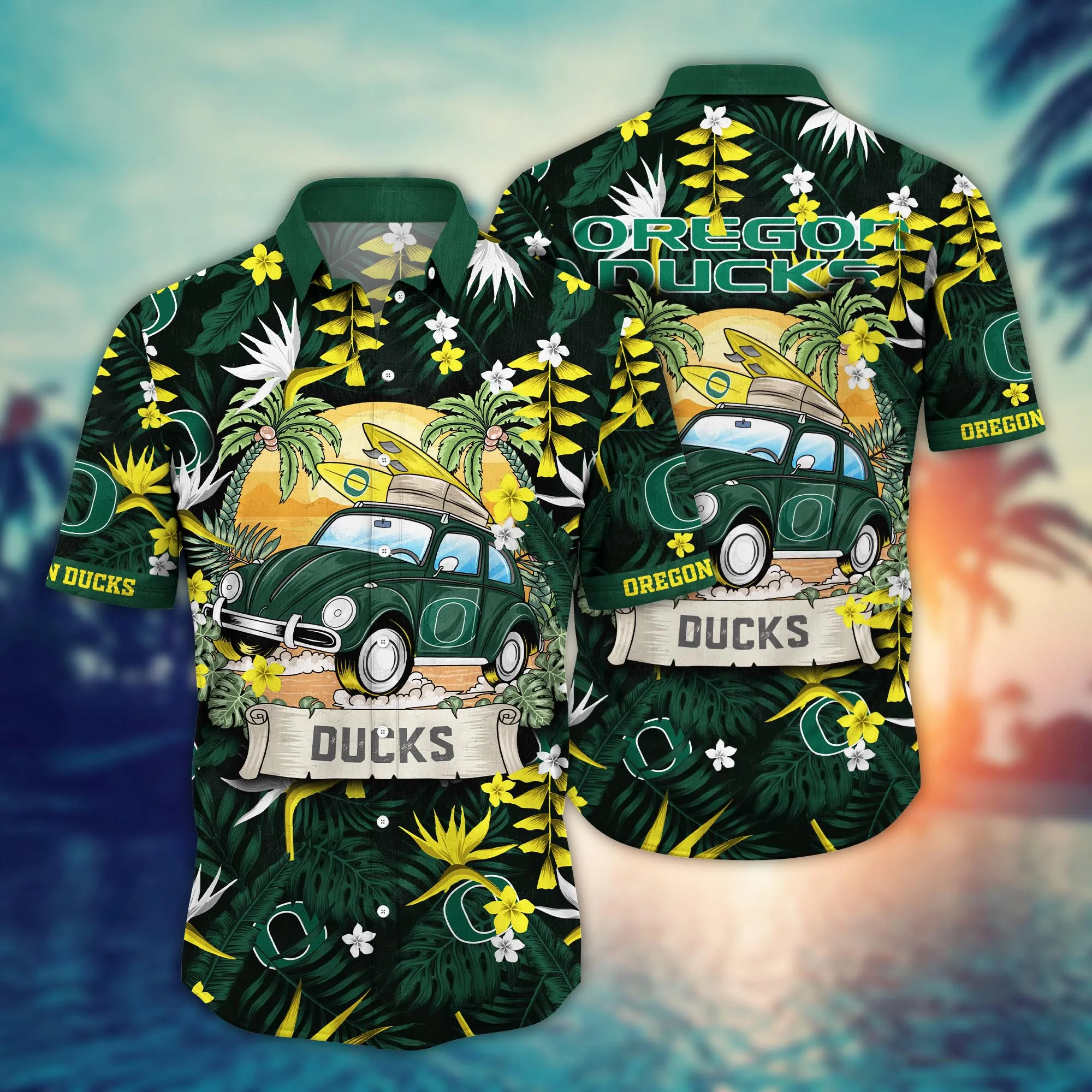 Oregon Ducks NCAA Hawaiian Shirt Solsticetime Aloha Shirt