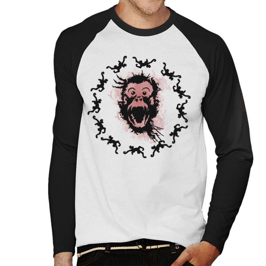 The Army Of The Curious 12 Monkeys Men’s Baseball Long Sleeved T-Shirt