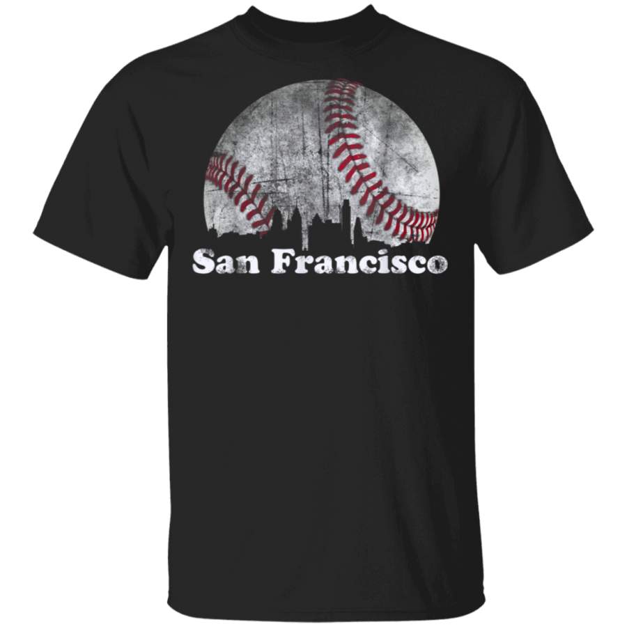 San Francisco Baseball Skyline Downtown City TShirt