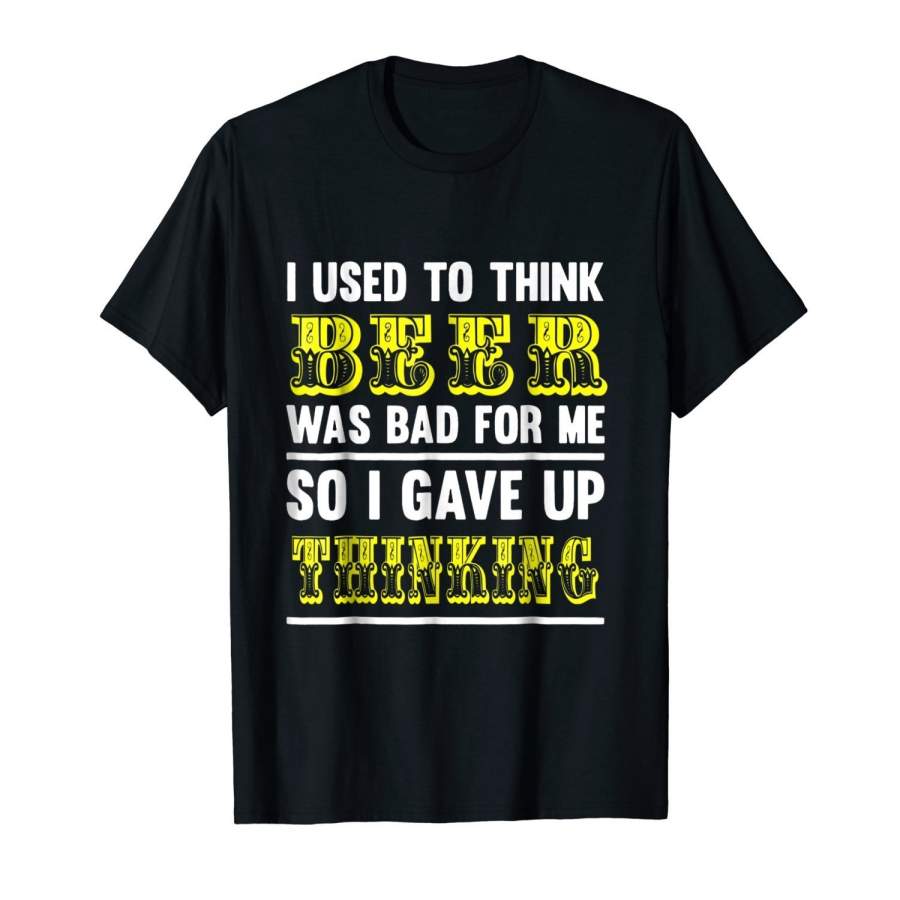 Beer Was Bad For Me T Shirt Men’S Short Sleeve T-Shirt Printed T Shirts