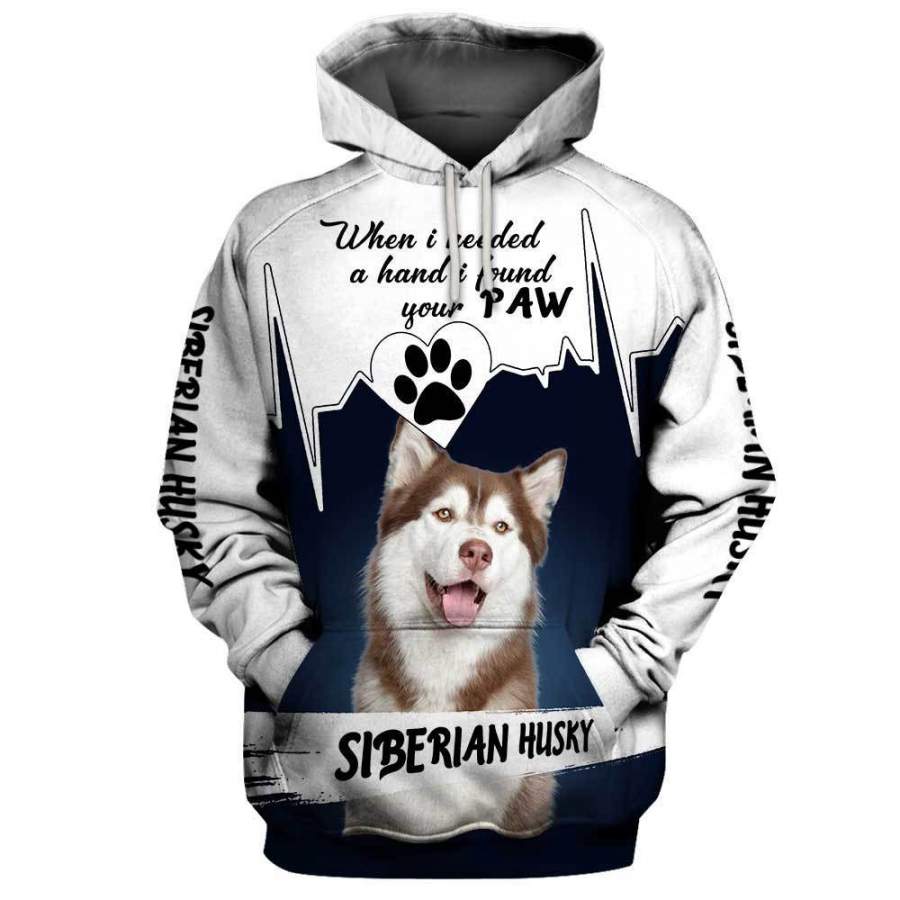 Siberian Husky hoodie 3D Full Printing