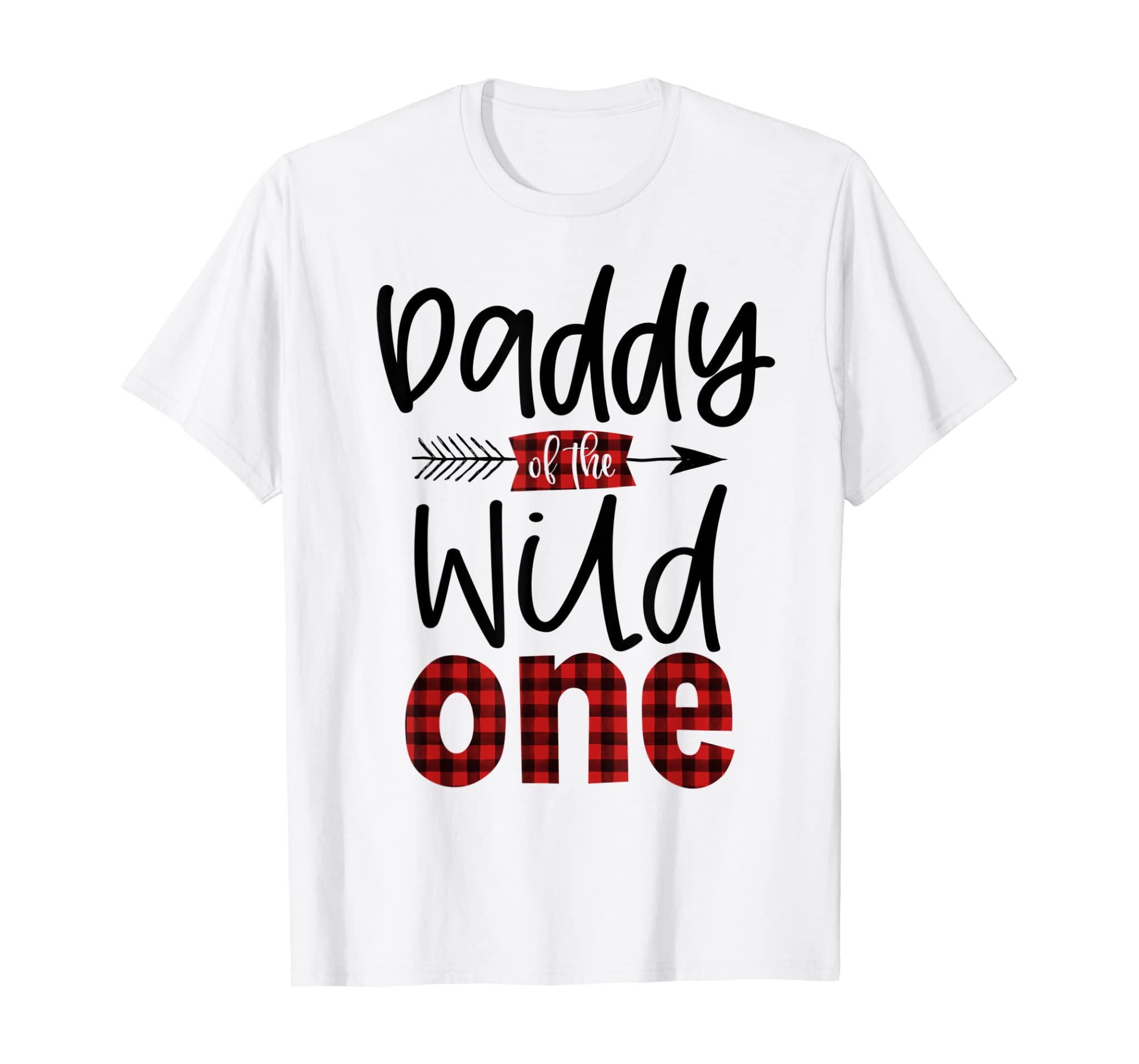 Mens Daddy of the Wild One Buffalo Plaid Lumberjack 1st Birthday T-Shirt