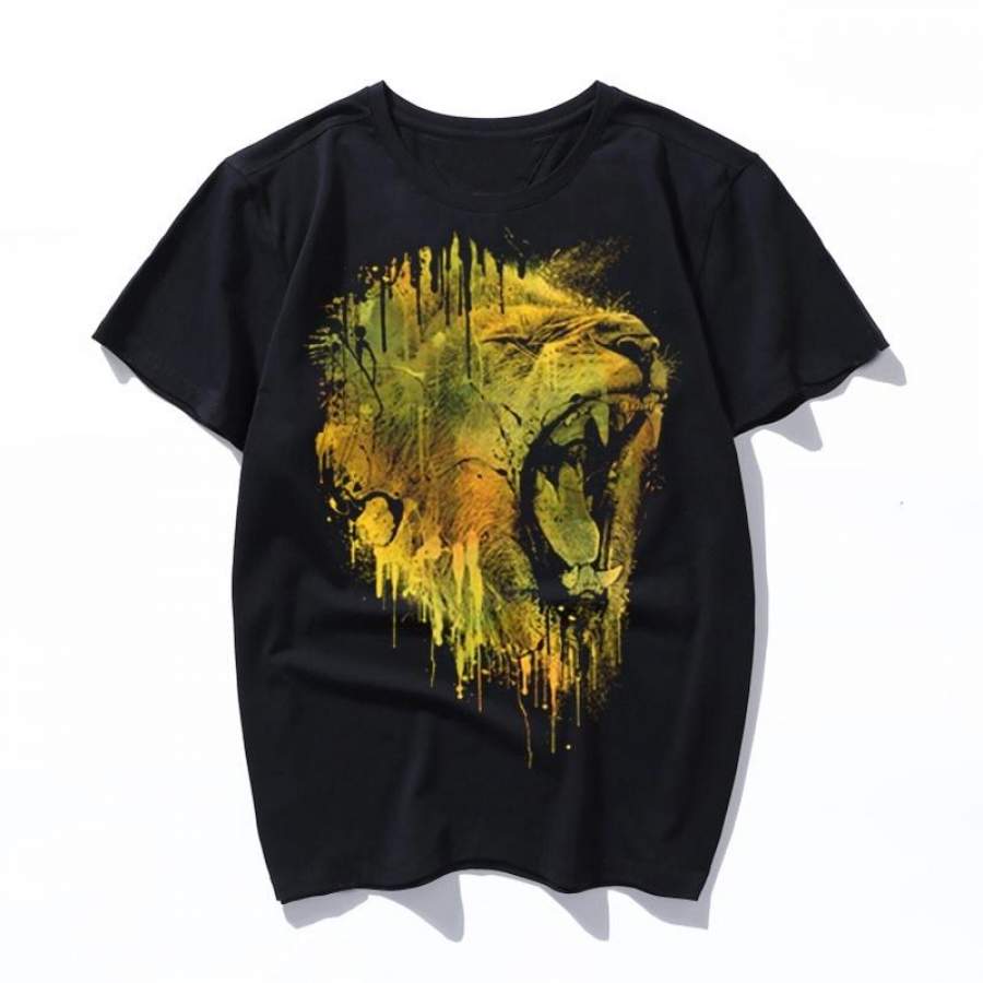 lion drip t shirt Cartoon T Shirt Women men Kawaii Tshirt Fashion Clothes Streetwear Vintage Harajuku Kawaii T-Shirt