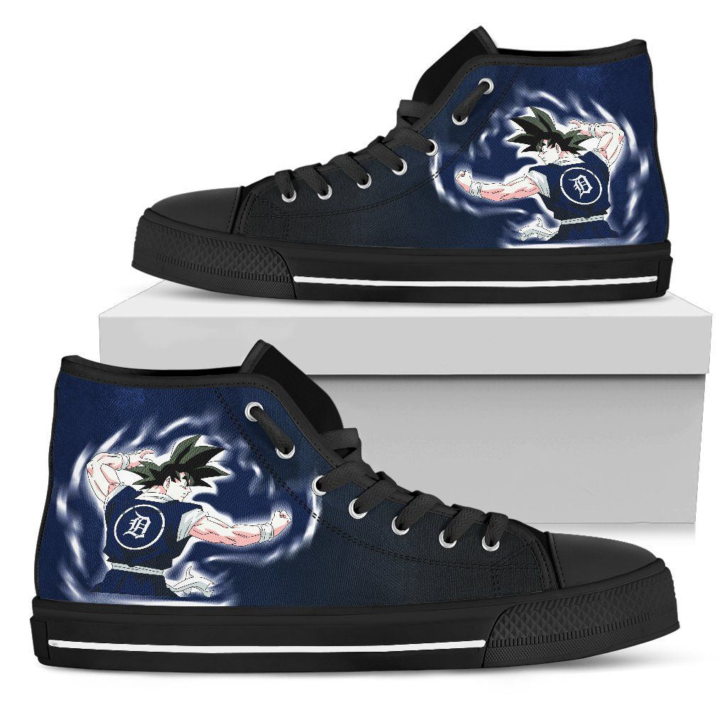 Goku Style Detroit Tigers High Top Shoes