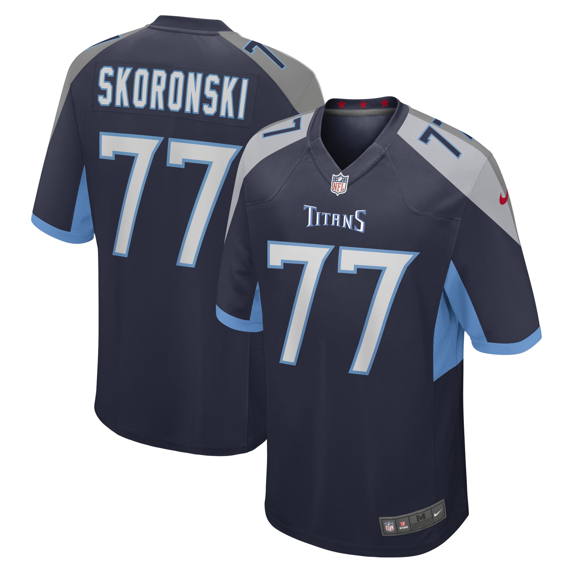 Peter Skoronski Tennessee Titans 2023 NFL Draft First Round Pick Game Jersey – Navy