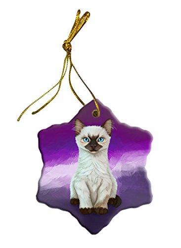 Siamese Kitten Star Porcelain Ornament Spor48107