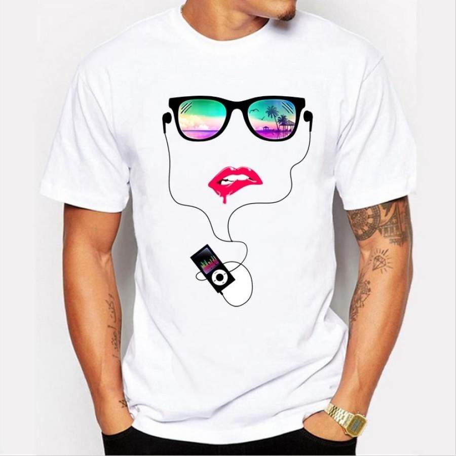 Hot Fashion Casual Men ‘S Tops Personalized Print Simple Short – Sleeved Round Neck T – Shirt