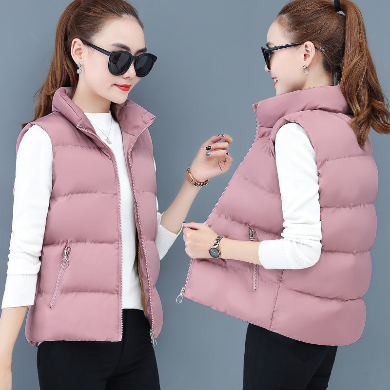 Woman Jacket Vest down Cotton Vest Women’s Autumn Winter Loose Sleeveless Jacket Chaleco Mujer alx