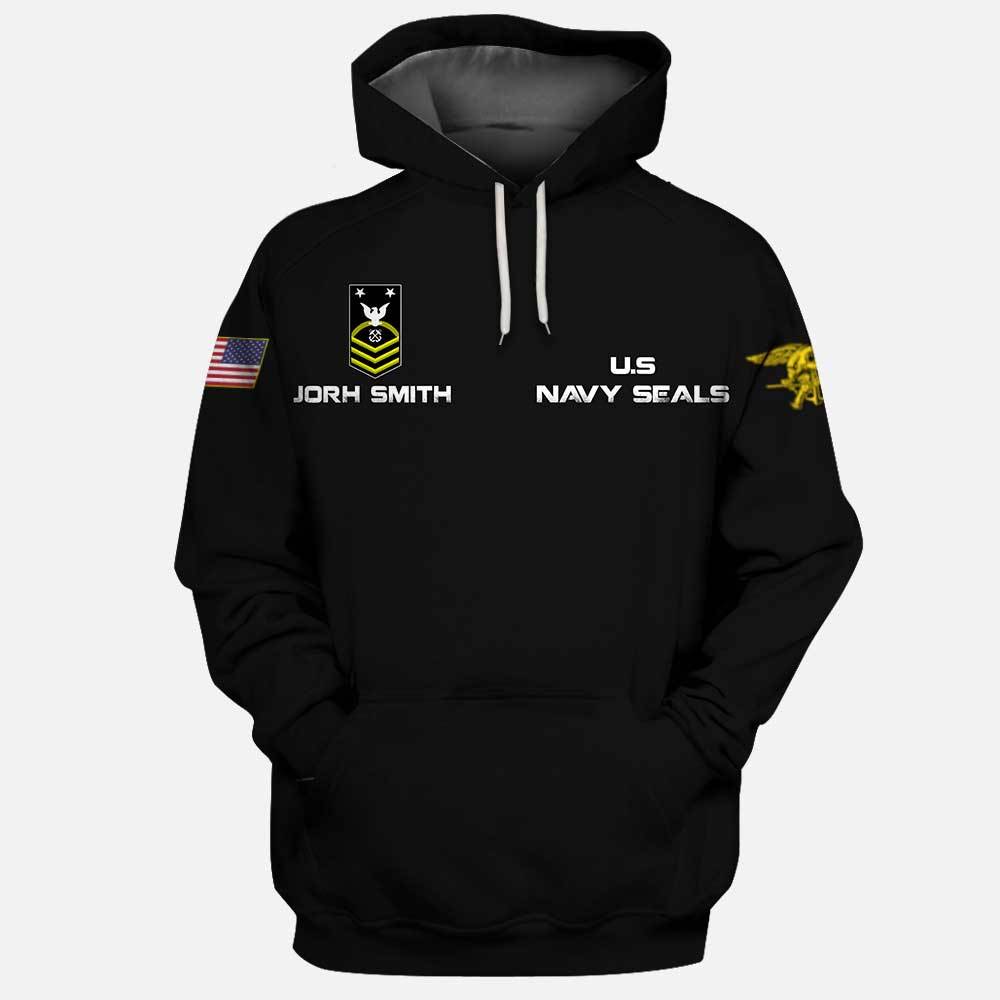 Personalized name and rank u s navy seals 3d full printing