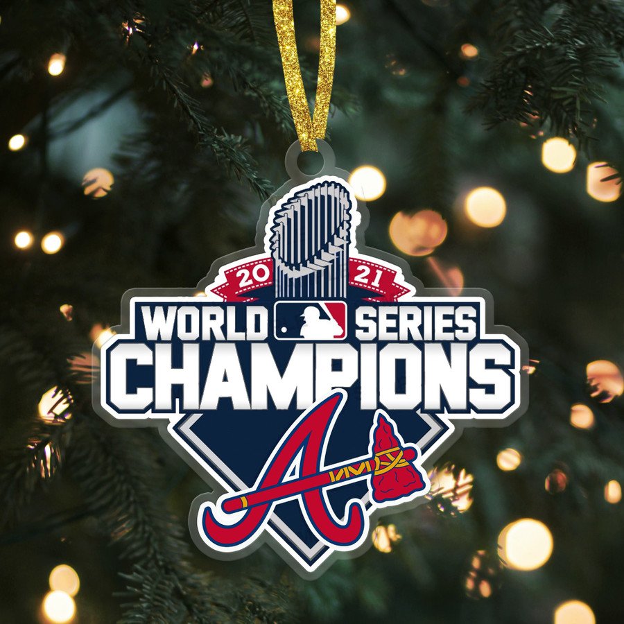 World Series Champions Atlanta Braves 2021 National League Champions Ornament