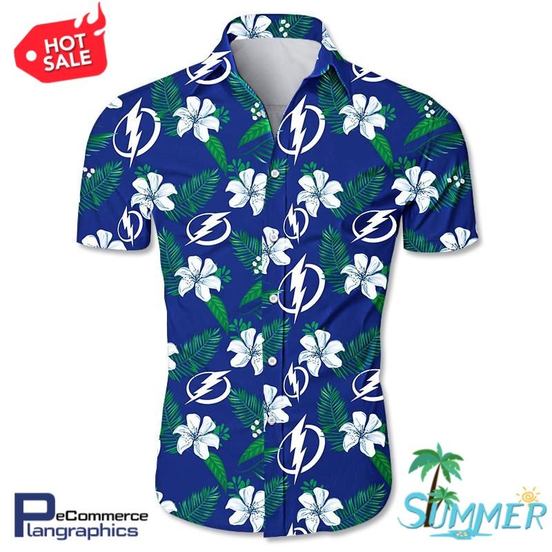 Tampa Bay Lightning Aloha Shirt Hawaiian Aloha Shirt Hawaiian Shorts Beach Short Shirt