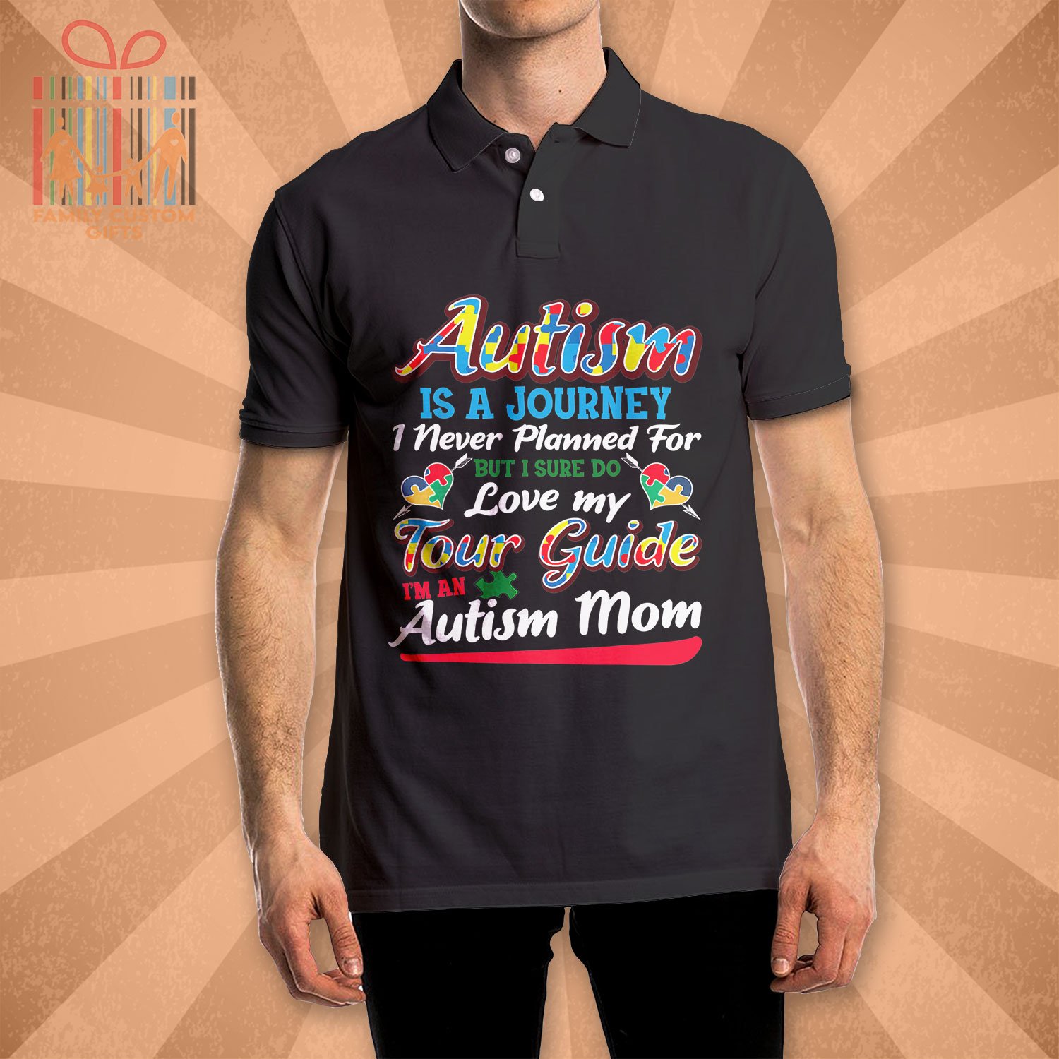 Autism Mom Polo Shirts Autism Awareness Polo Shirts Autism Is A Journey Printfushion