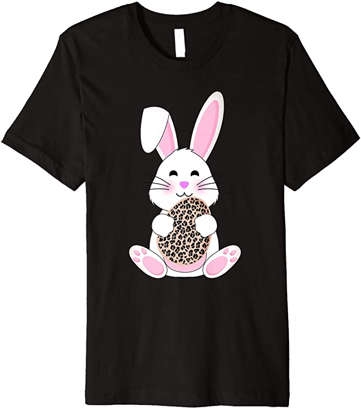 Easter Bunny egg Leopard print Cute Easter Bunny Costume Premium T-Shirt