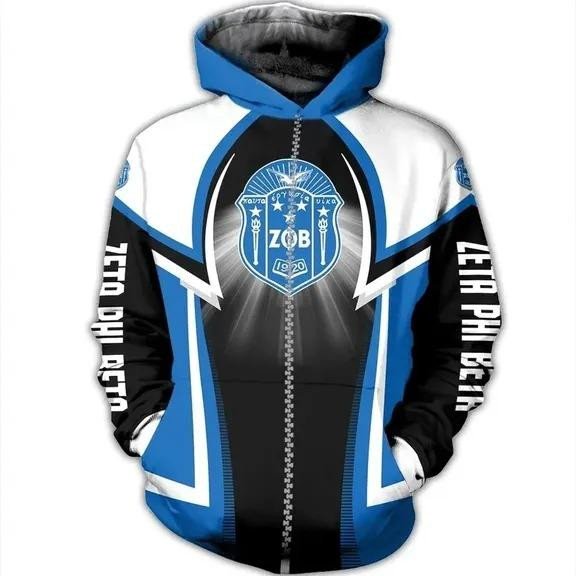 Sorority Hoodie – Shining Zeta Phi Beta Zip Hoodie