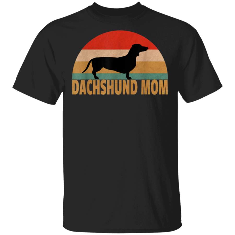 Retro Dachshund Vintage Dachshund Mom Wiener Dog Gift TShirt