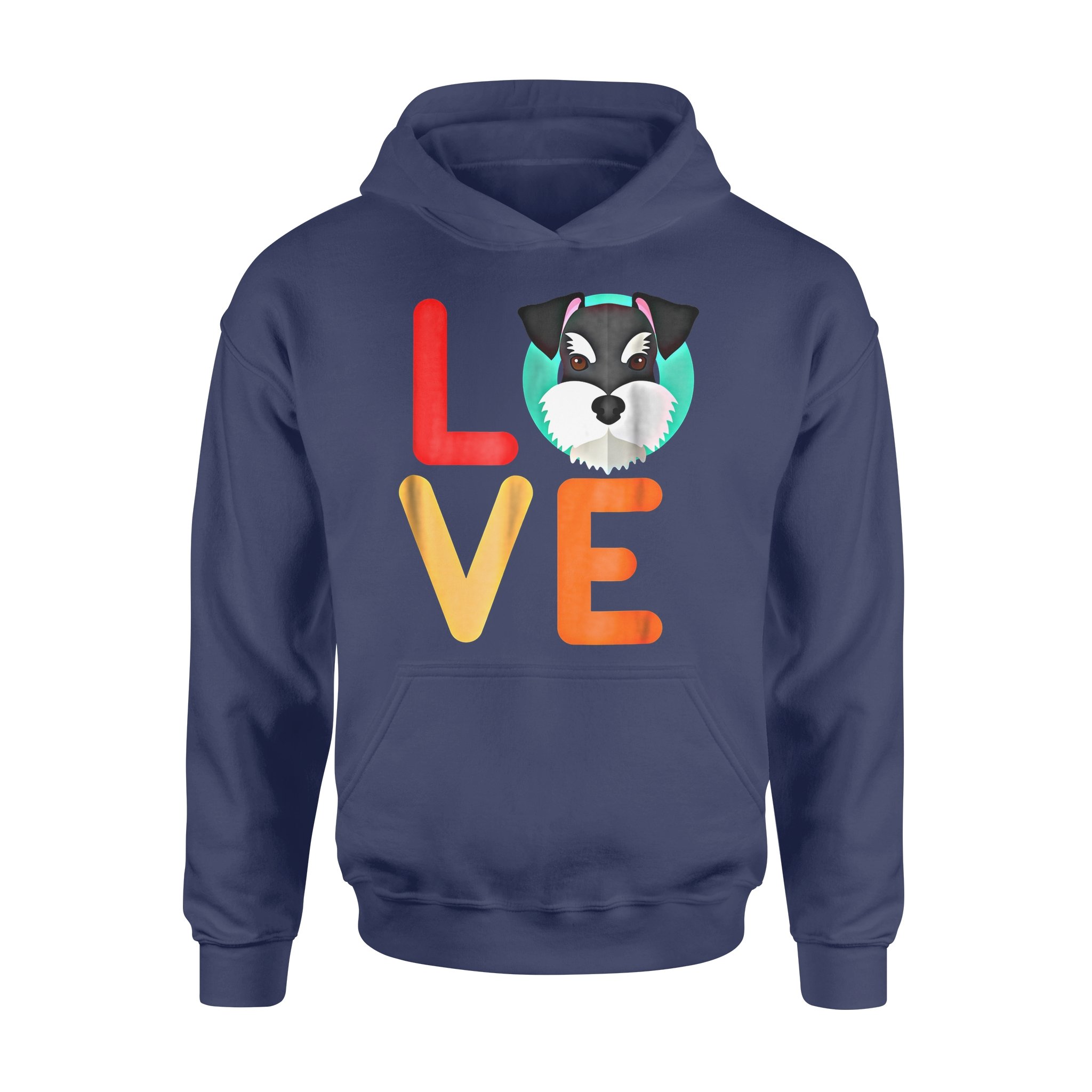 Dog gift idea I Love Miniature Schnauzer And Puppy T-shirt – Standard Hoodie